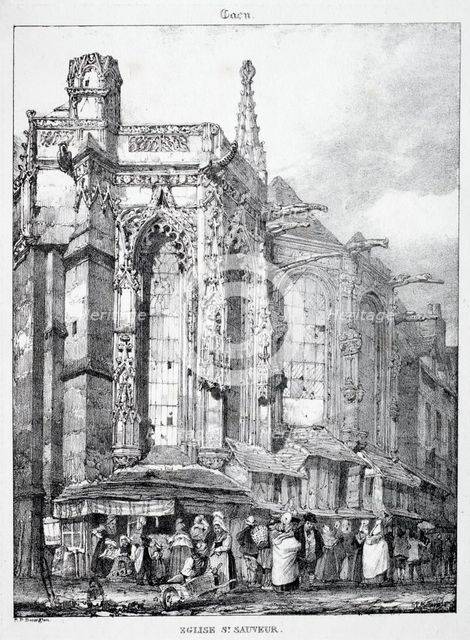 Restes et Fragmens dArchitecture du Moyen Age: Église St. Sauveur, Caën. Creator: Richard Parkes Bonington (British, 1802-1828).