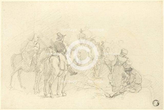 Resting Travelers, n.d. Creator: Augustus Wall Callcott.