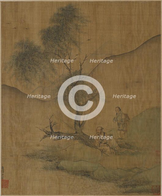 Resting Under Willows, Possibly Ming dynasty, 1368-1644. Creator: Unknown.