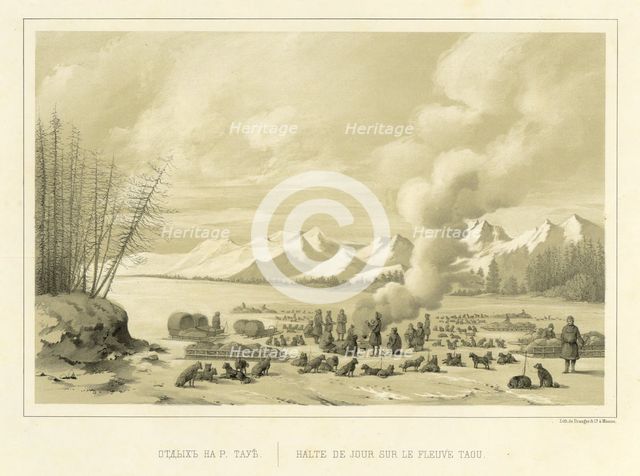 Resting Along the Tau River, 1856. Creator: Ivan Dem'ianovich Bulychev.