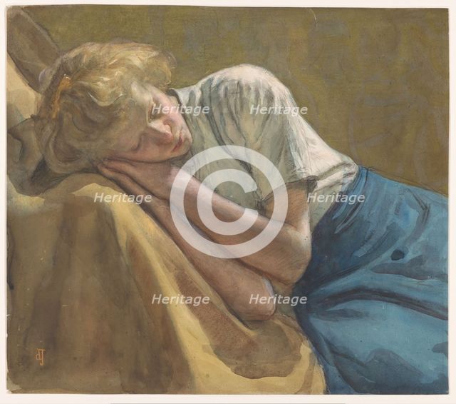 Resting girl, 1903. Creator: Johan Antonie de Jonge.
