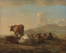 Resting herd, 1650-1694. Creator: Willem Romeyn