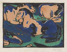 Resting horses, 1911-1912. Creator: Marc, Franz (1880-1916)