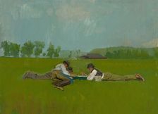 Resting Lads, 1880-1900. Creator: Ladislav Mednyanszky