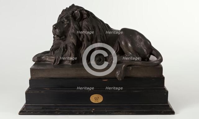 Resting Lion, 1850. Creator: Anton Dominik Fernkorn.