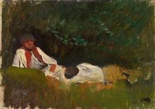 Resting Lovers, 1890-1900. Creator: Ladislav Mednyanszky