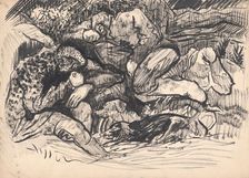 Resting men, 1940-1942. Creator: Arnold Peter Weisz-Kubincan