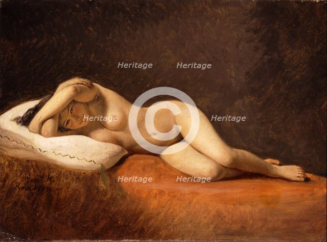 Resting Model, 1839. Artist: Hansen, Constantin (1804-1880)