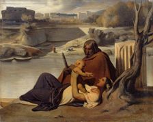 Resting on the Banks of the Tiber, 1838. Creator: Paul Delaroche