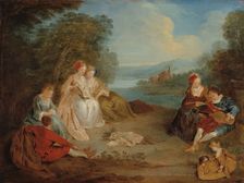 Resting on the hill. Creator: Ecole Francaise