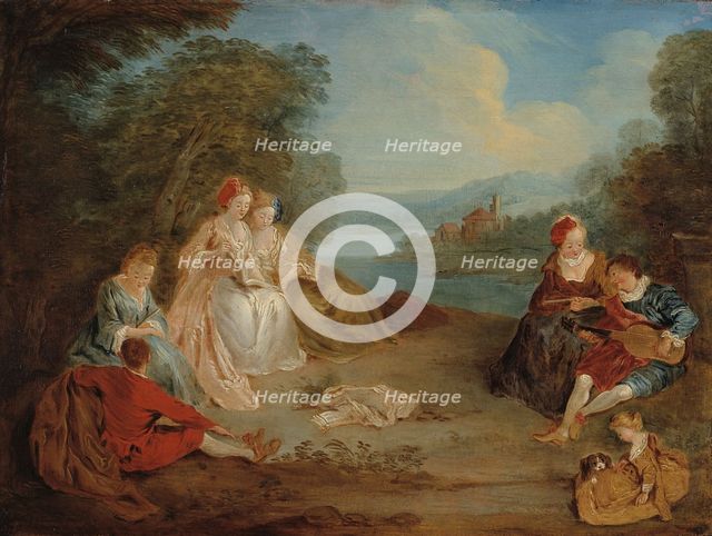 Resting on the hill. Creator: Ecole Francaise.