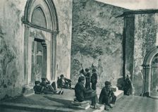 Resting outside a church, Taormina, Sicily, Italy, 1927. Artist: Eugen Poppel