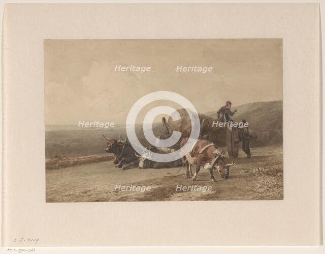 Resting oxen, 1862. Creator: Jan Bedys Tom.