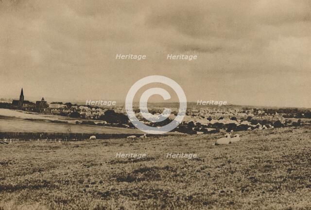 'Resting Sheep in the Pastures of North London: A View of Hampstead Garden Suburb', c1935. Creator: Langfier.