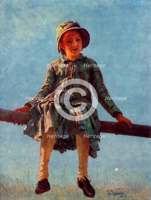 'Restless Soul (Portrait of the Artist's Daughter, V.I. Repina)', 1884, (1965). Creator: Il'ya Repin.