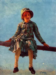Restless Soul (Portrait of the Artist's Daughter, V.I. Repina) 1884, (1965). Creator: Il'ya Repin