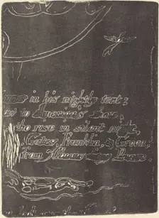 Restrike from fragment of cancelled plate for "A Prophecy", 1793. Creator: William Blake