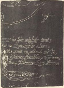 Restrike from fragment of cancelled plate for "A Prophecy", 1793. Creator: William Blake