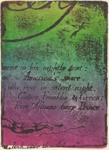 Restrike from fragment of cancelled plate for "A Prophecy", 1793. Creator: William Blake