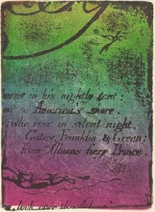 Restrike from fragment of cancelled plate for "A Prophecy", 1793. Creator: William Blake