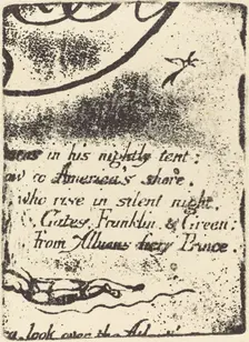 Restrike from fragment of cancelled plate for "A Prophecy", 1793. Creator: William Blake