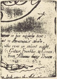 Restrike from fragment of cancelled plate for "A Prophecy", 1793. Creator: William Blake