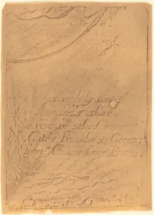 Restrike from fragment of cancelled plate for "A Prophecy", 1793. Creator: William Blake