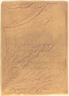 Restrike from fragment of cancelled plate for "A Prophecy", 1793. Creator: William Blake