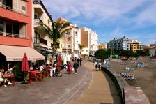 Resturant and beach, El Medano, Tenerife, 2007. Creator: Peter Thompson