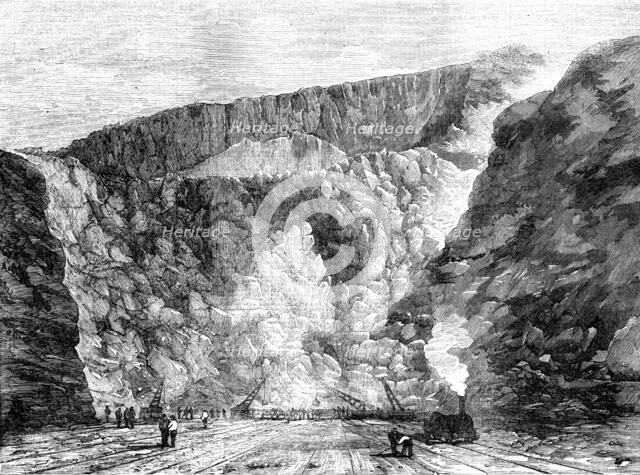 Results of the Great Blasting Operation at Holyhead, North Wales, 1856.  Creator: Unknown.