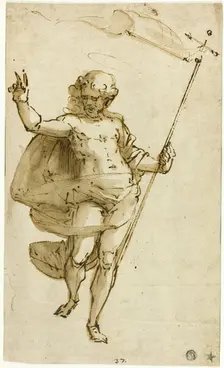 Resurrected Christ, c.1559. Creator: Luca Cambiaso