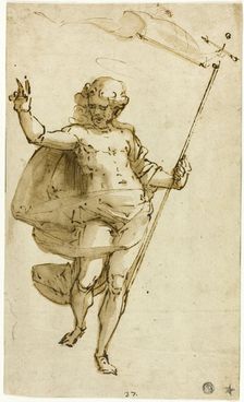 Resurrected Christ, c.1559. Creator: Luca Cambiaso