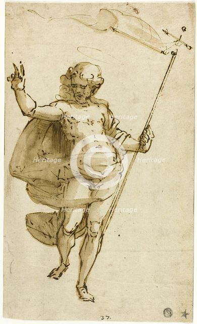Resurrected Christ, c.1559. Creator: Luca Cambiaso.