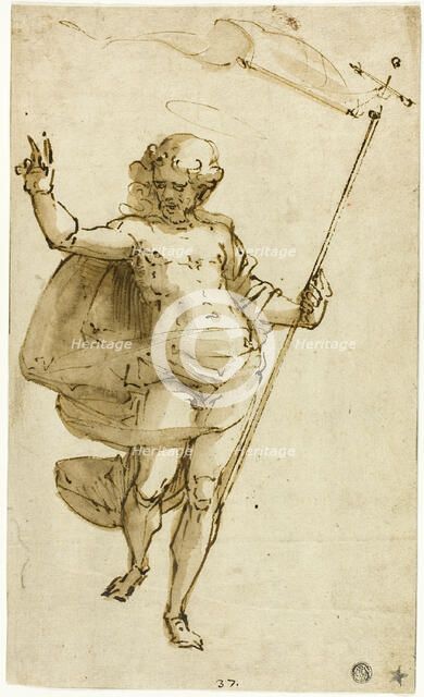 Resurrected Christ, c.1559. Creator: Luca Cambiaso.