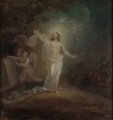 Resurrection of Christ, altarpiece sketch. Creator: Robert Wilhelm Ekman
