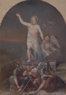 Resurrection of Christ, possibly a sketch of the Vihti church altarpiece..., 1845-1846. Creator: Berndt Godenhjelm