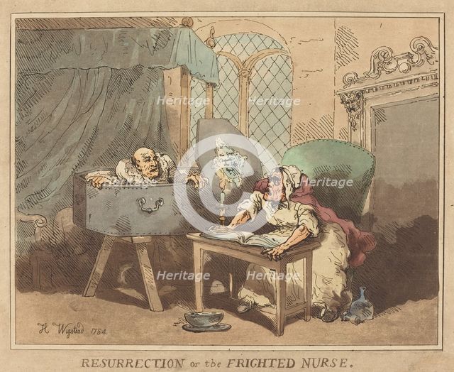 Resurrection, or The Frighted Nurse, 1784. Creator: Thomas Rowlandson.