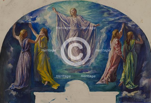 "Resurrection," Study for the Colonel Henry Coffin Nevins Memorial Window, 1894. Creator: John La Farge.