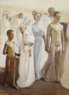 Resurrection, study for the right side of the Tampere Cathedral altarpiece, 1907. Creator: Magnus Enckell