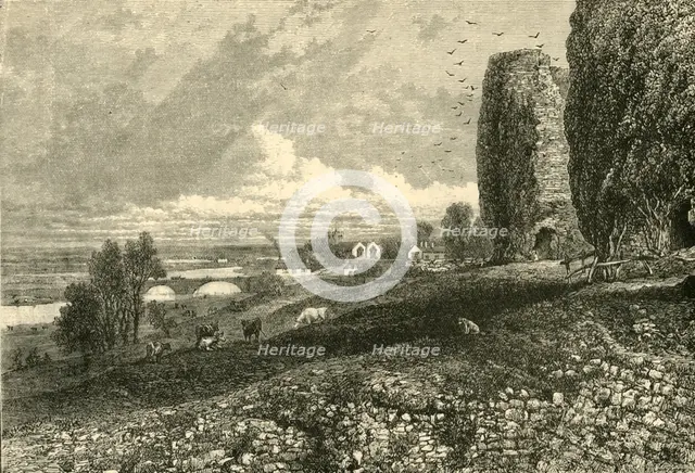 'Rhuddlan Castle and Marshes', 1898. Creator: Unknown.