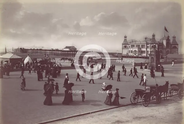 Rhyl. The Pavilion and Pier, 1870s. Creator: Francis Bedford.