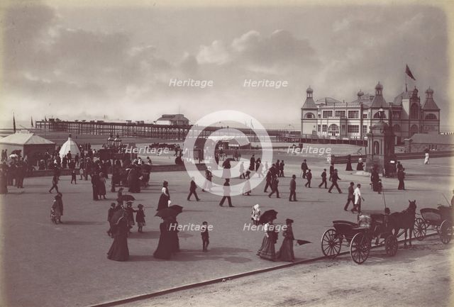 Rhyl. The Pavilion and Pier, 1870s. Creator: Francis Bedford.