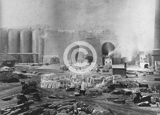 Rhymney ironworks, Mid-Glamorgan, South Wales, 1870s. Creator: Alfred Freke.