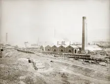 Rhymney ironworks, Mid-Glamorgan, South Wales, 1880s. Creator: Alfred Freke