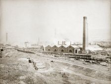 Rhymney ironworks, Mid-Glamorgan, South Wales, 1880s. Creator: Alfred Freke