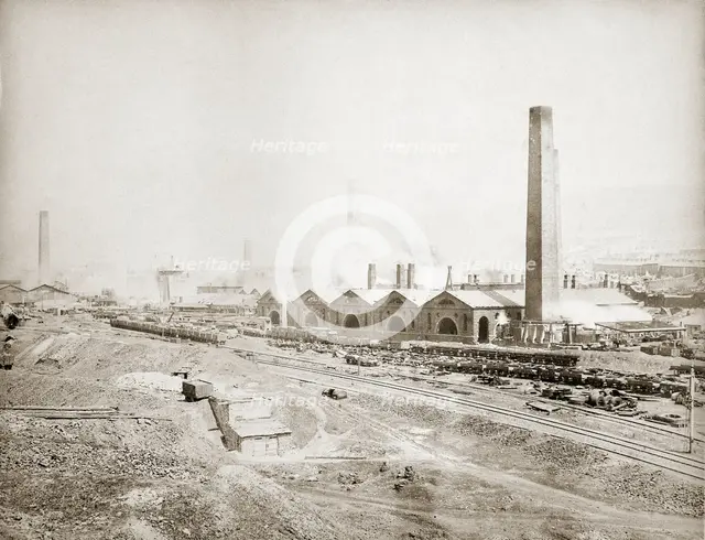 Rhymney ironworks, Mid-Glamorgan, South Wales, 1880s. Creator: Alfred Freke.