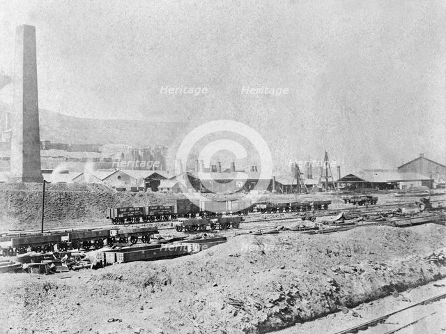 Rhymney ironworks, Mid-Glamorgan, South Wales, 1880s. Creator: Alfred Freke.