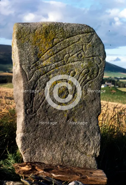 Rhynie-Crawstone, Pictish incised Animals, Aberdeenshire, c5th century-c8th century. Artist: Unknown.