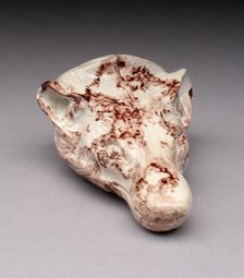 Rhyton Cup in the form of a Fox, Staffordshire, c. 1750. Creator: Staffordshire Potteries