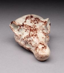 Rhyton Cup in the form of a Fox, Staffordshire, c. 1750. Creator: Staffordshire Potteries